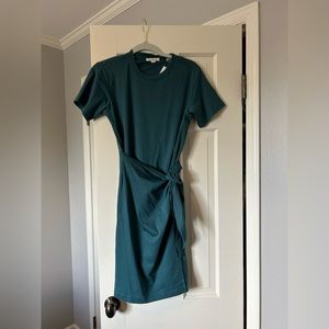 NWT Vince teal tshirt wrap dress